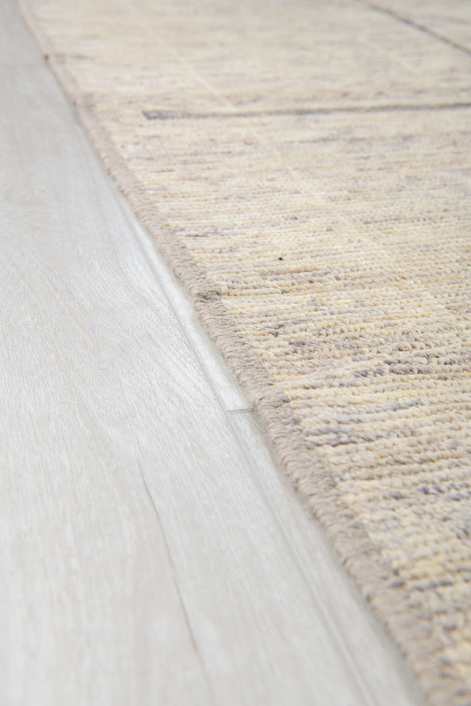 9' x 12' one-of-a-kind handmade vintage Tulu large size rug. Color palette: ivory, taupe, charcoal, cream, gray, beige