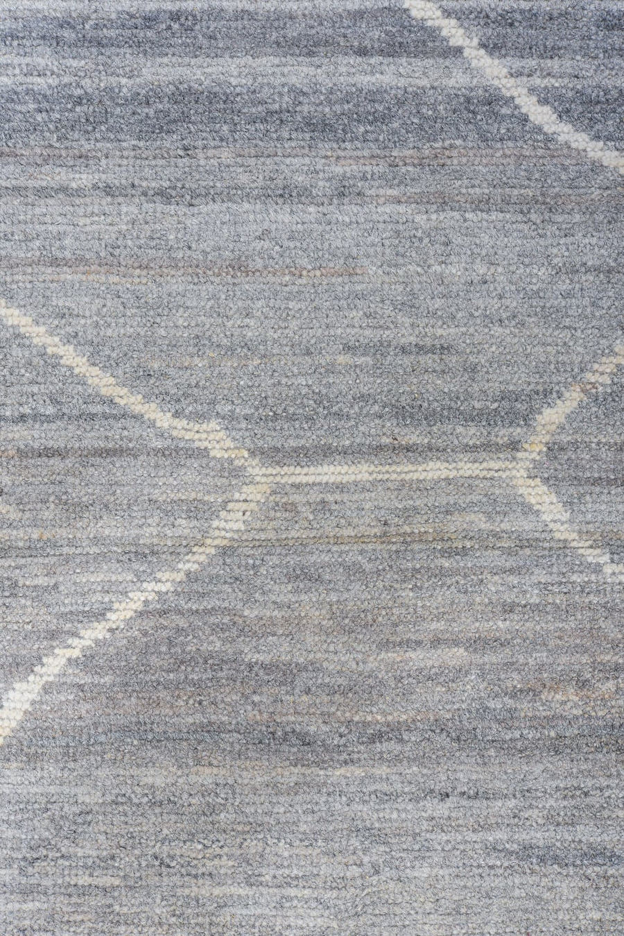 12' x 15' one-of-a-kind handmade vintage Tulu oversize rug. Color palette: gray, ivory, slate, taupe, charcoal, beige, black