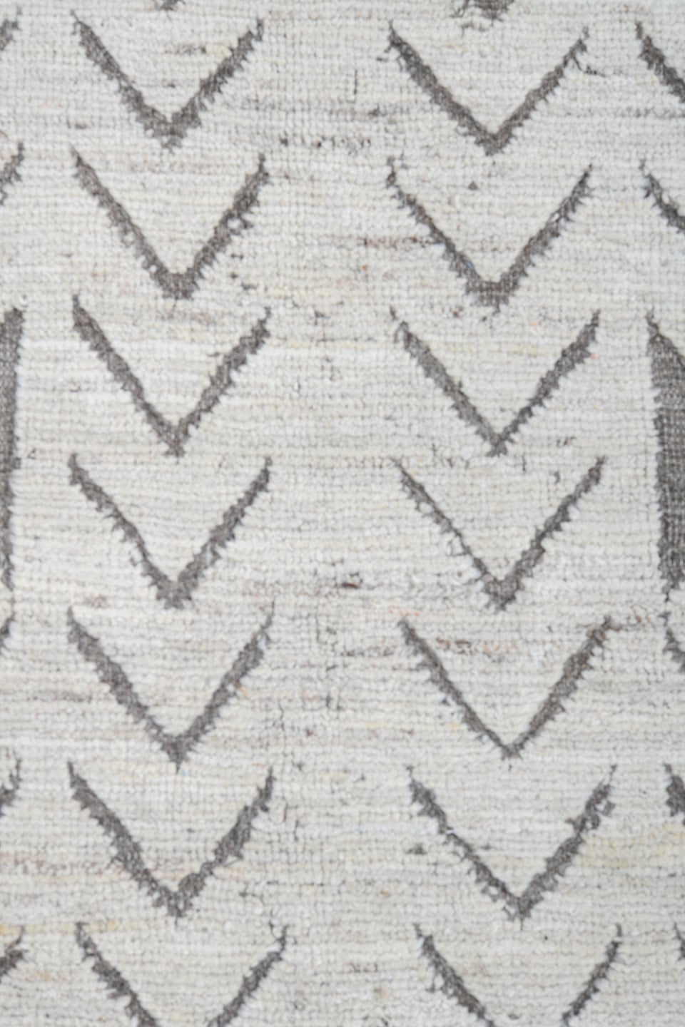 9' x 11' one-of-a-kind handmade vintage Tulu large size rug. Color palette: ivory, taupe, gray, cream, beige