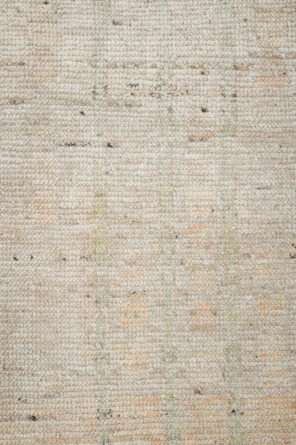 13' x 19' one-of-a-kind handmade vintage Tulu oversize rug. Color palette: ivory, cream, pale gold, pale blue, blush, beige