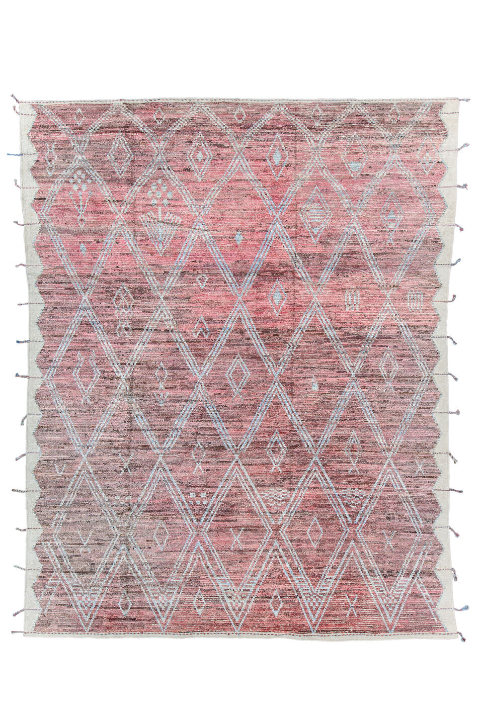 7' x 10' one-of-a-kind handmade vintage Tulu large size rug. Color palette: black, brown, dark gray, gainsboro, gray