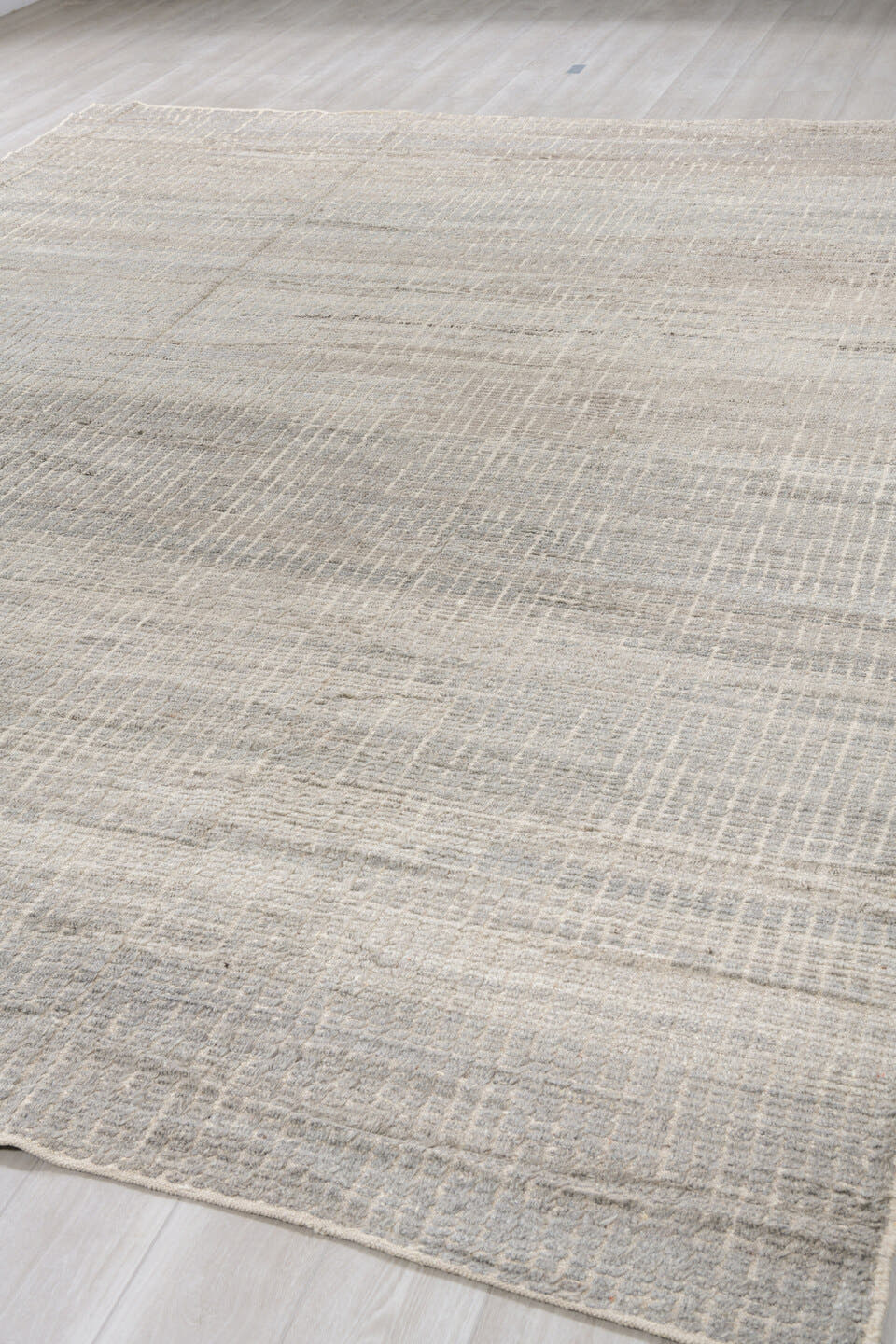 10' x 14' one-of-a-kind handmade vintage Tulu large size rug. Color palette: taupe, ivory, gray, greige, charcoal, beige