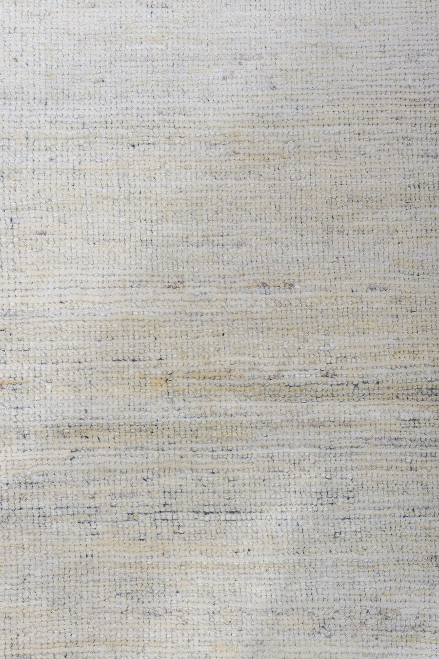 6' x 9' one-of-a-kind handmade vintage Tulu medium size rug. Color palette: ivory, charcoal, cream, taupe, gray, black