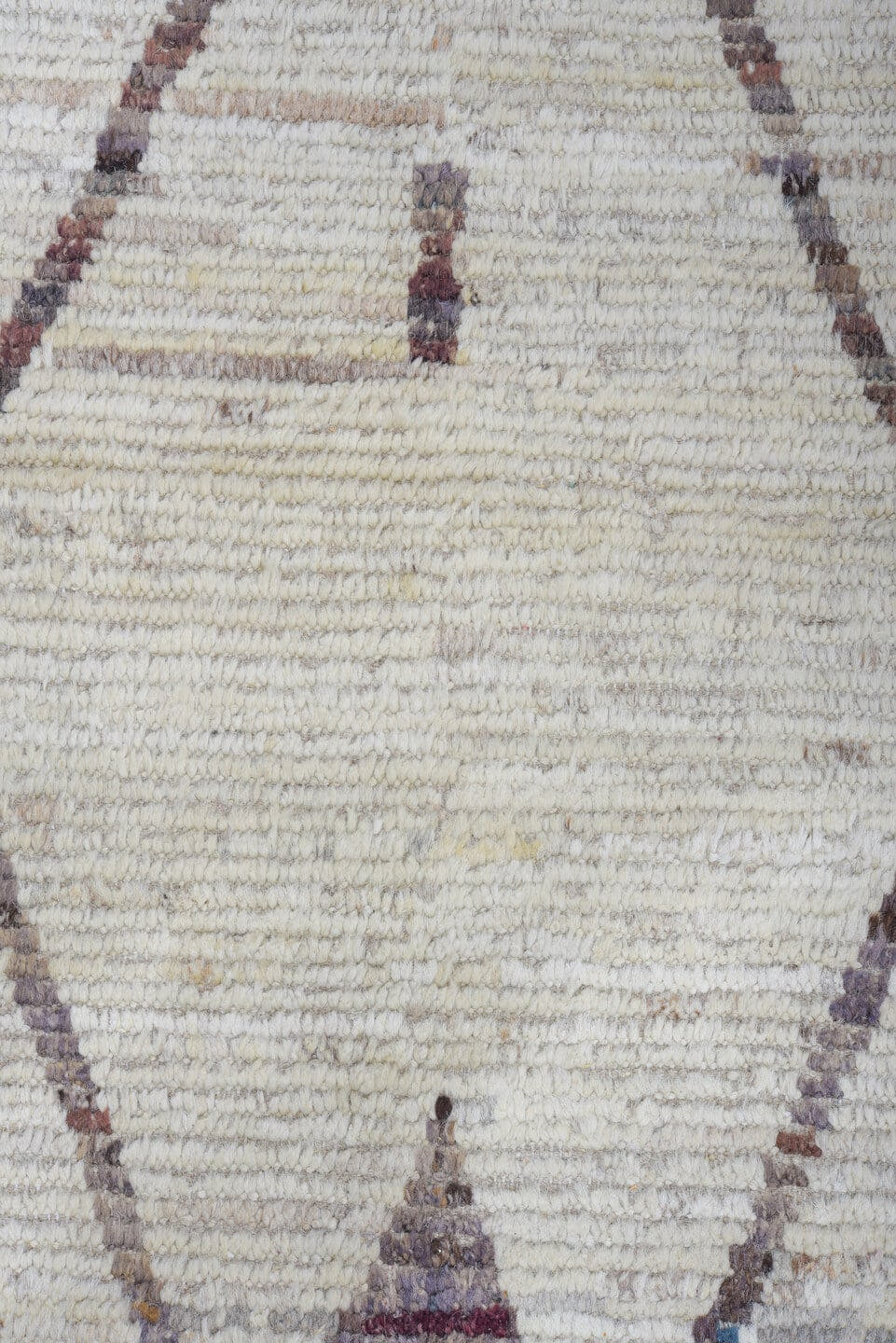 10' x 13' one-of-a-kind handmade vintage Tulu large size rug. Color palette: ivory, charcoal, taupe, brown, gray, black