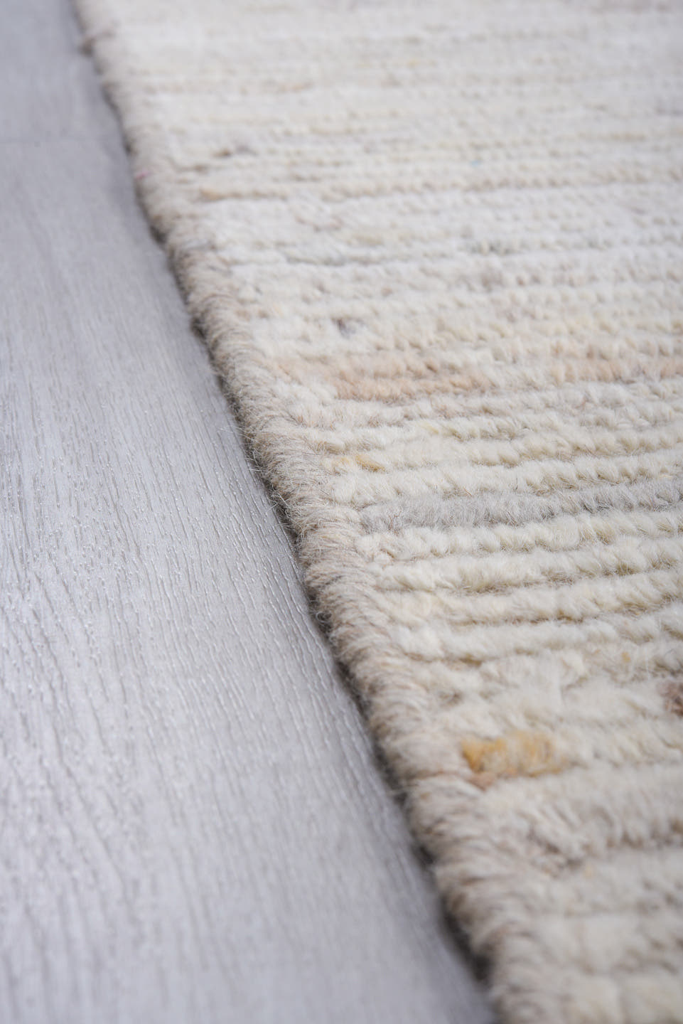 10' x 13' one-of-a-kind handmade vintage Tulu large size rug. Color palette: ivory, charcoal, taupe, brown, gray, black