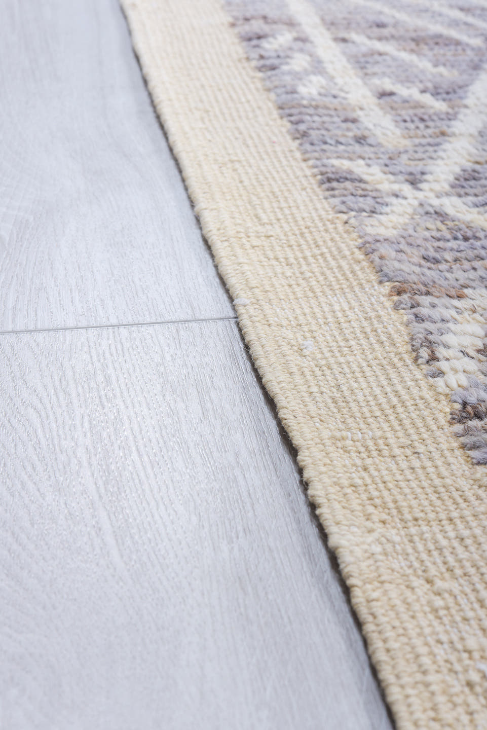 10' x 13' one-of-a-kind handmade vintage Tulu large size rug. Color palette: ivory, silver, gray, taupe, beige