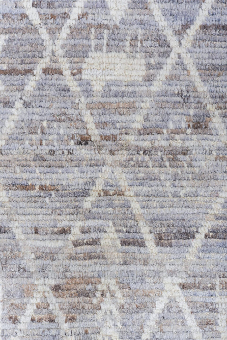8' x 9' one-of-a-kind handmade vintage Tulu rug. Color palette: ivory, gray, taupe, greige, stone, beige