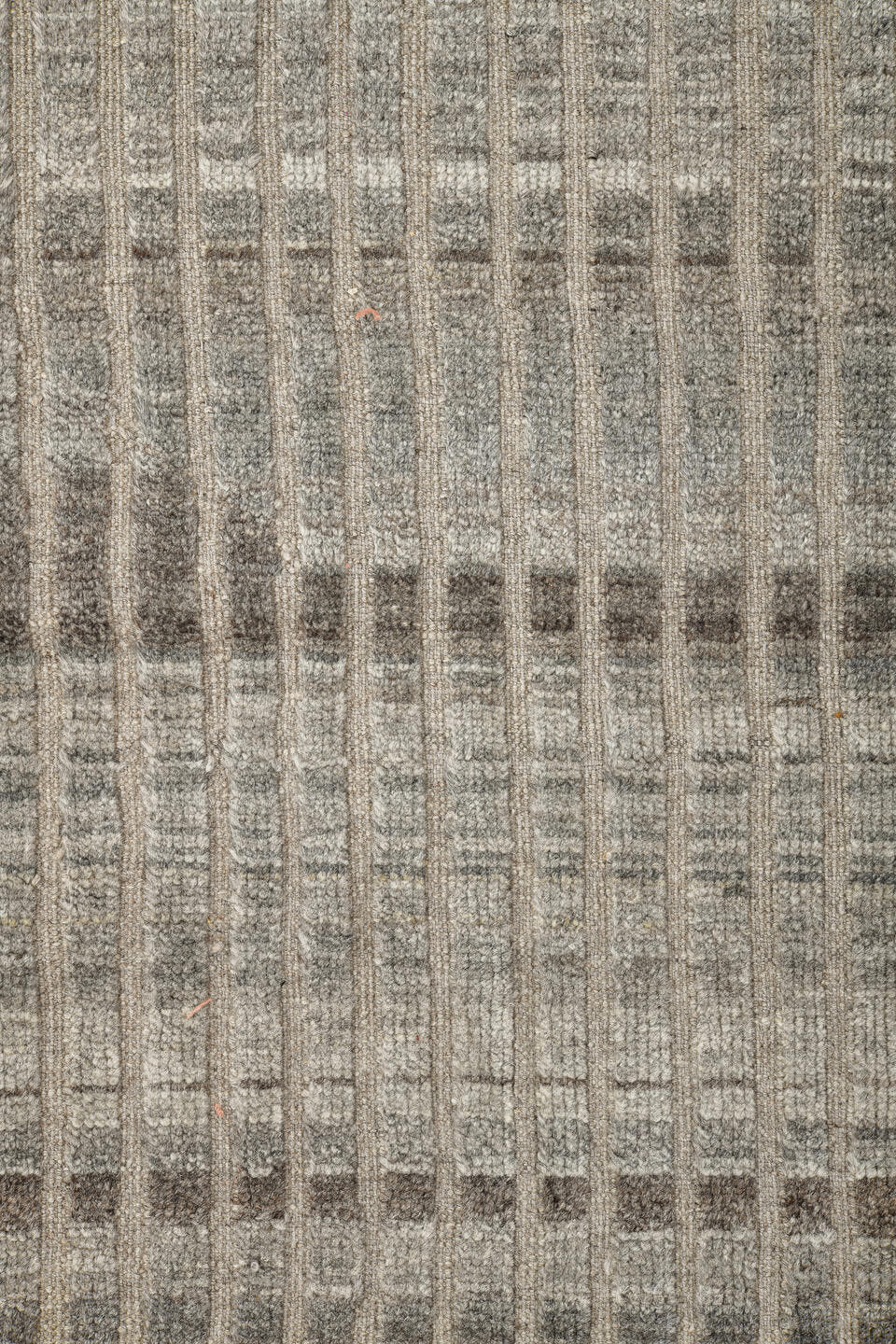 8' x 11' one-of-a-kind handmade vintage Tulu large size rug. Color palette: ivory, gray, taupe, cream, charcoal, beige