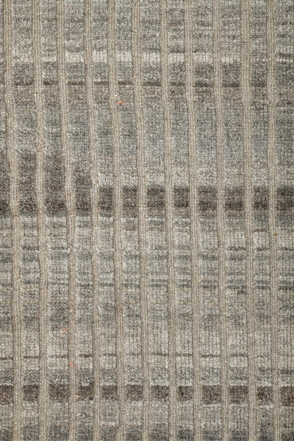 8' x 11' one-of-a-kind handmade vintage Tulu large size rug. Color palette: ivory, gray, taupe, cream, charcoal, beige