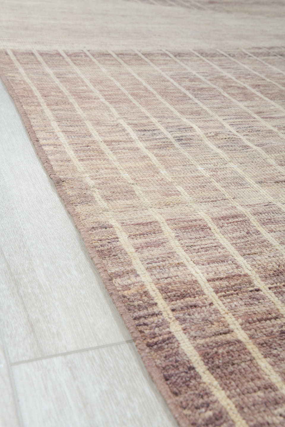 10' x 13' one-of-a-kind handmade vintage Tulu large size rug. Color palette: brown, ivory, taupe, charcoal, cream, beige