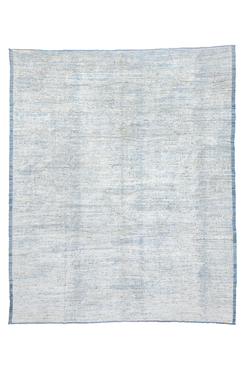 13' x 16' one-of-a-kind handmade vintage Tulu oversize rug. Color palette: blue, dark gray, gainsboro, gray, light blue
