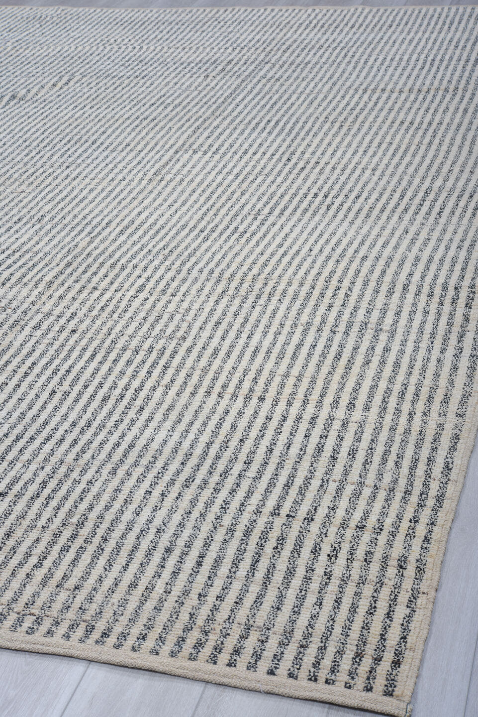 9' x 12' one-of-a-kind handmade vintage Tulu large size rug. Color palette: ivory, charcoal, gray, black