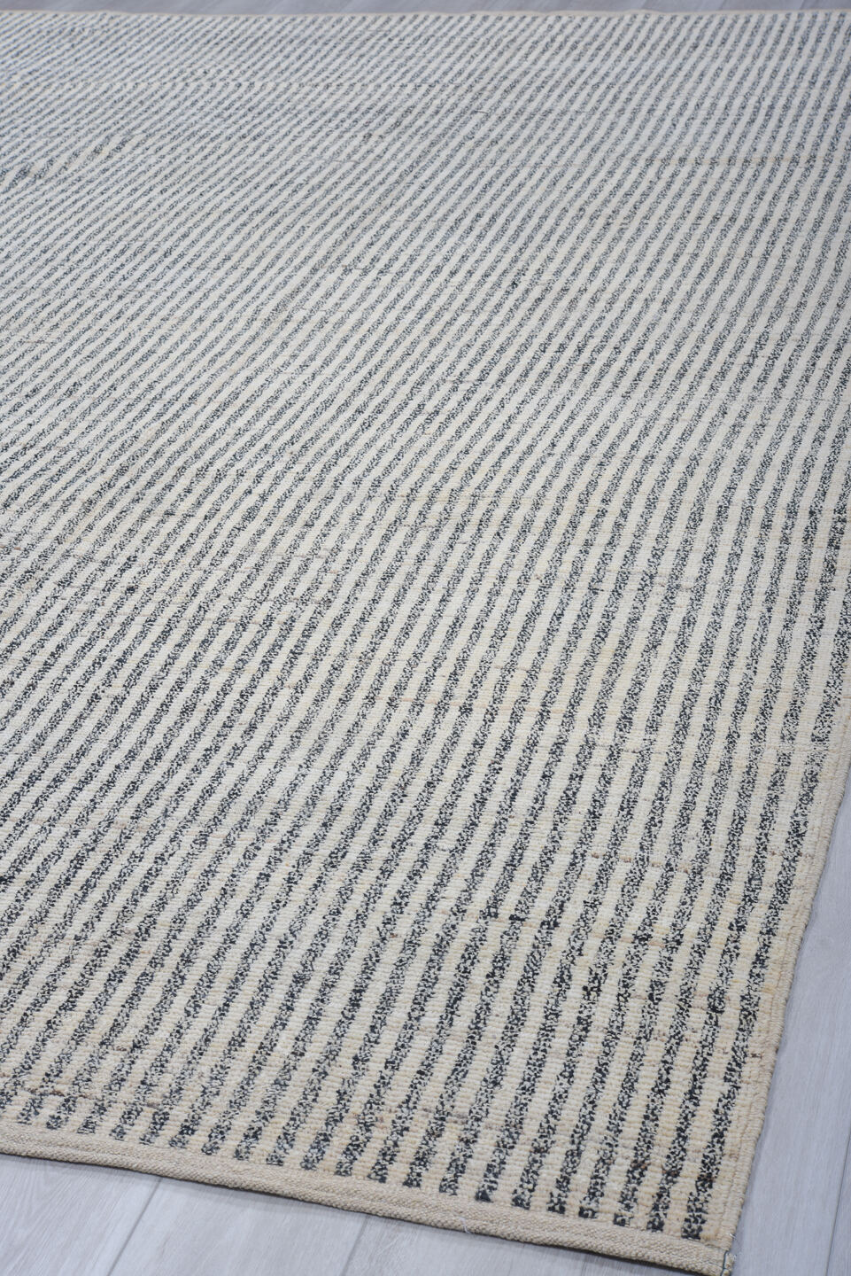 9' x 12' one-of-a-kind handmade vintage Tulu large size rug. Color palette: ivory, charcoal, gray, black