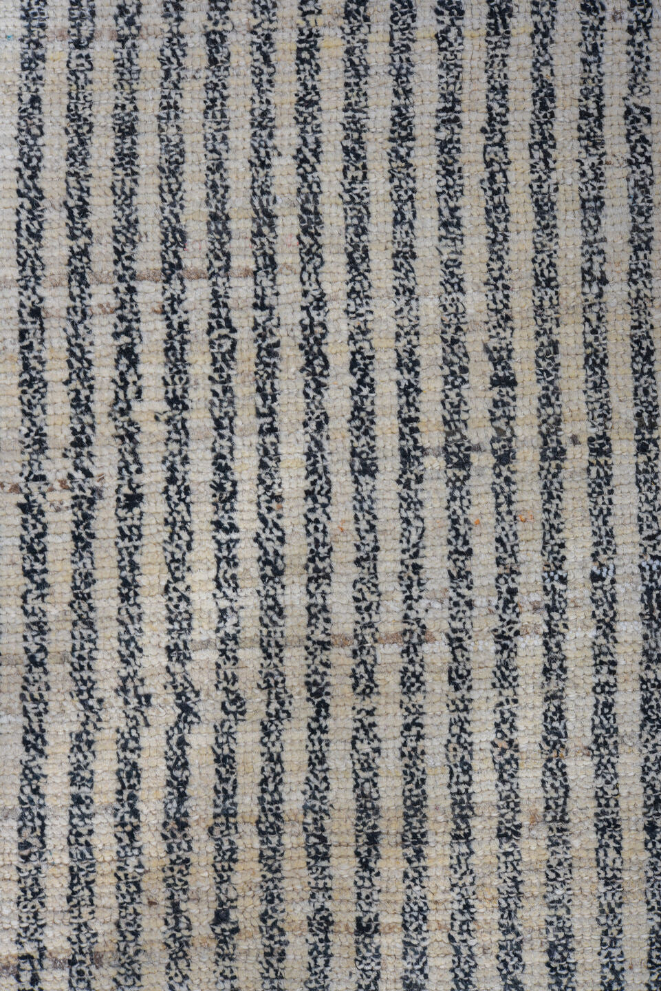 9' x 12' one-of-a-kind handmade vintage Tulu large size rug. Color palette: black, blue, charcoal, dark gray, dim gray