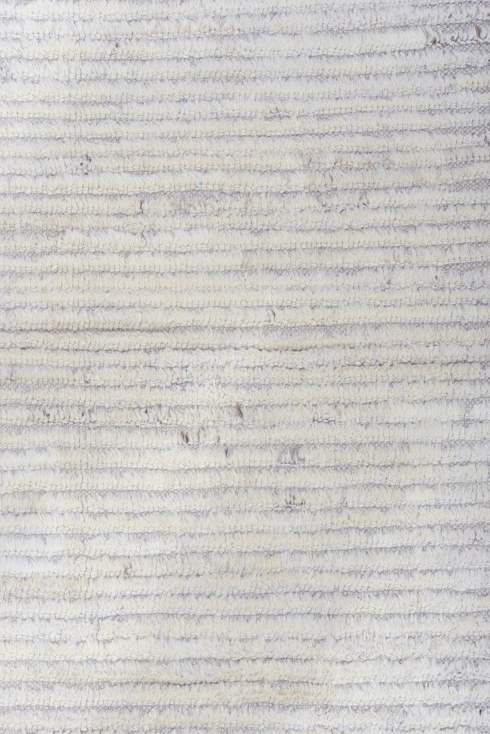 10' x 14' one-of-a-kind handmade vintage Tulu large size rug. Color palette: ivory, cream, taupe, light gray, pale lavender