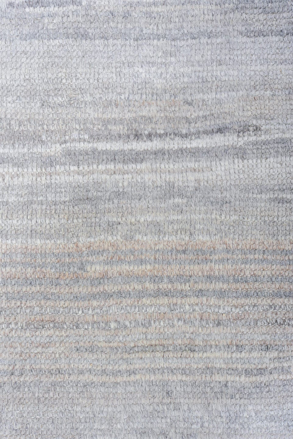 9' x 14' one-of-a-kind handmade vintage Tulu large size rug. Color palette: pale blue, ivory, light gray, taupe, light blue