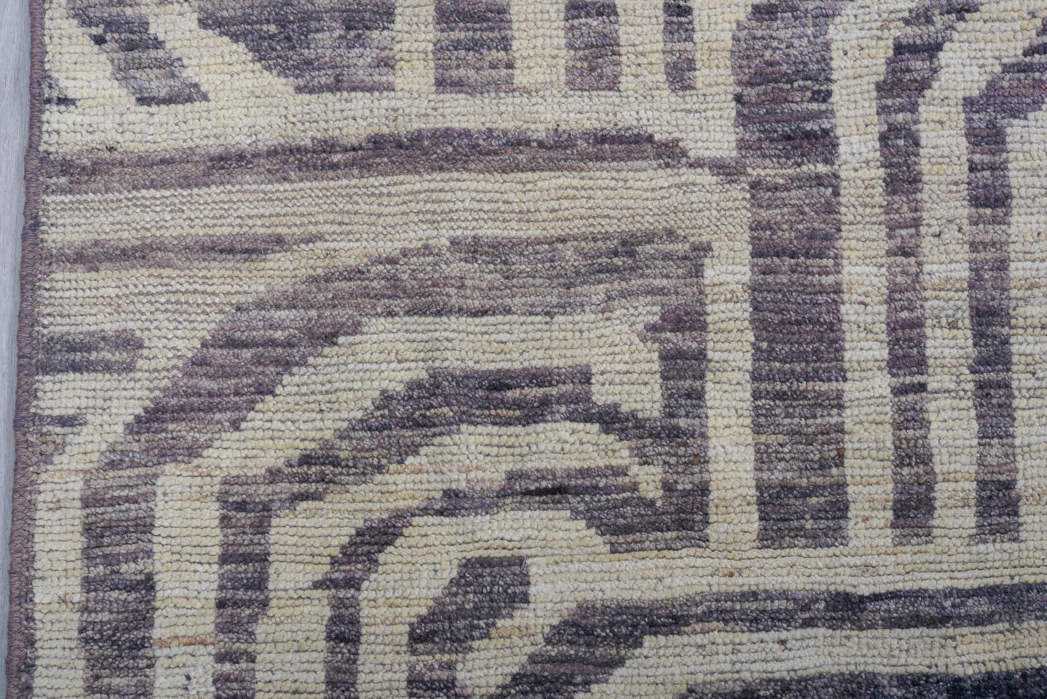 10' x 14' one-of-a-kind handmade vintage Tulu large size rug. Color palette: ivory, slate, blue_gray, taupe, gray, blue