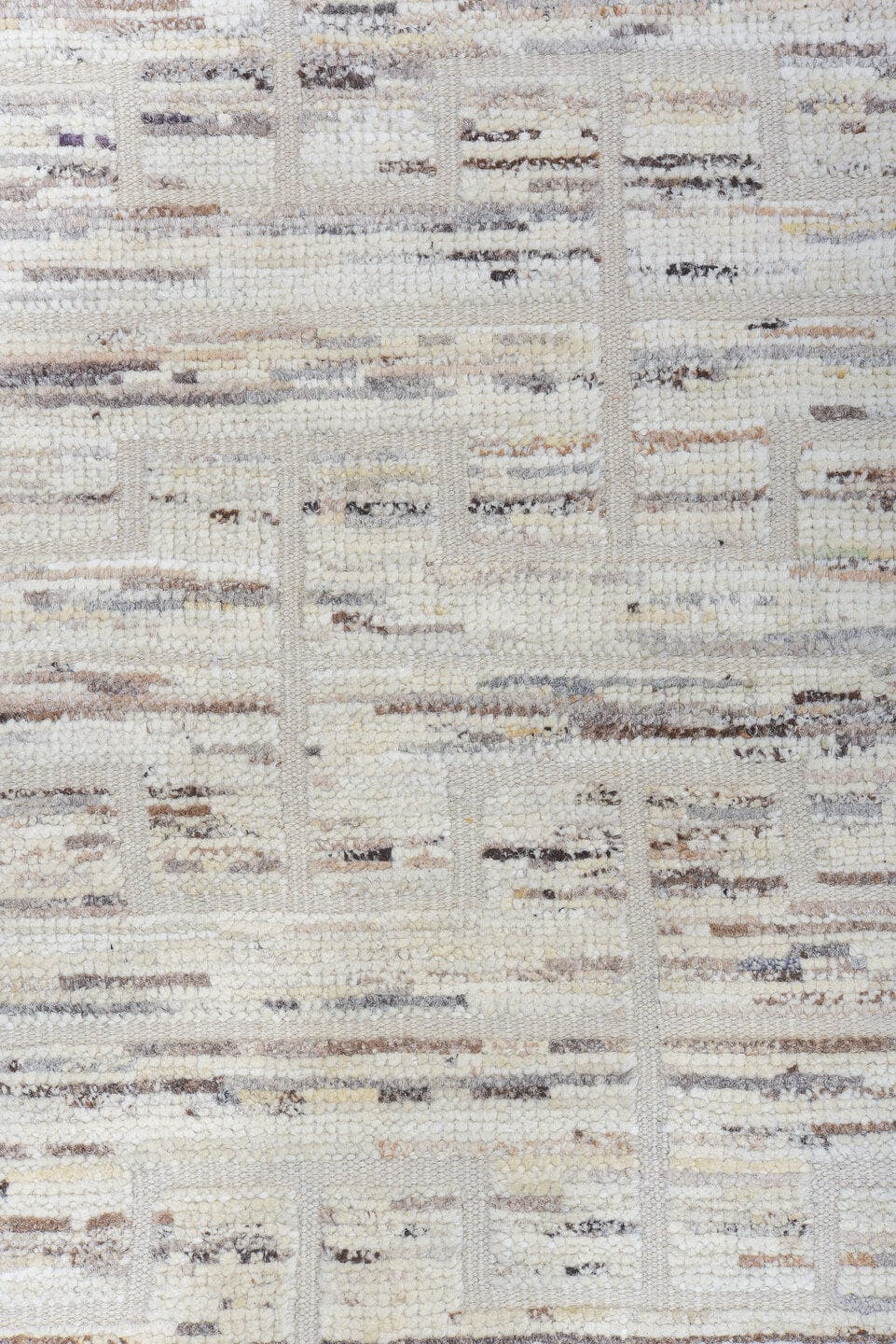 10' x 14' one-of-a-kind handmade vintage Tulu large size rug. Color palette: ivory, beige, taupe, gray, camel