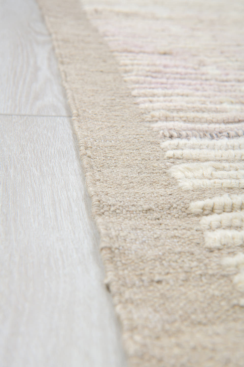 10' x 12' one-of-a-kind handmade vintage Tulu large size rug. Color palette: ivory, taupe, cream, beige, light gray, gray