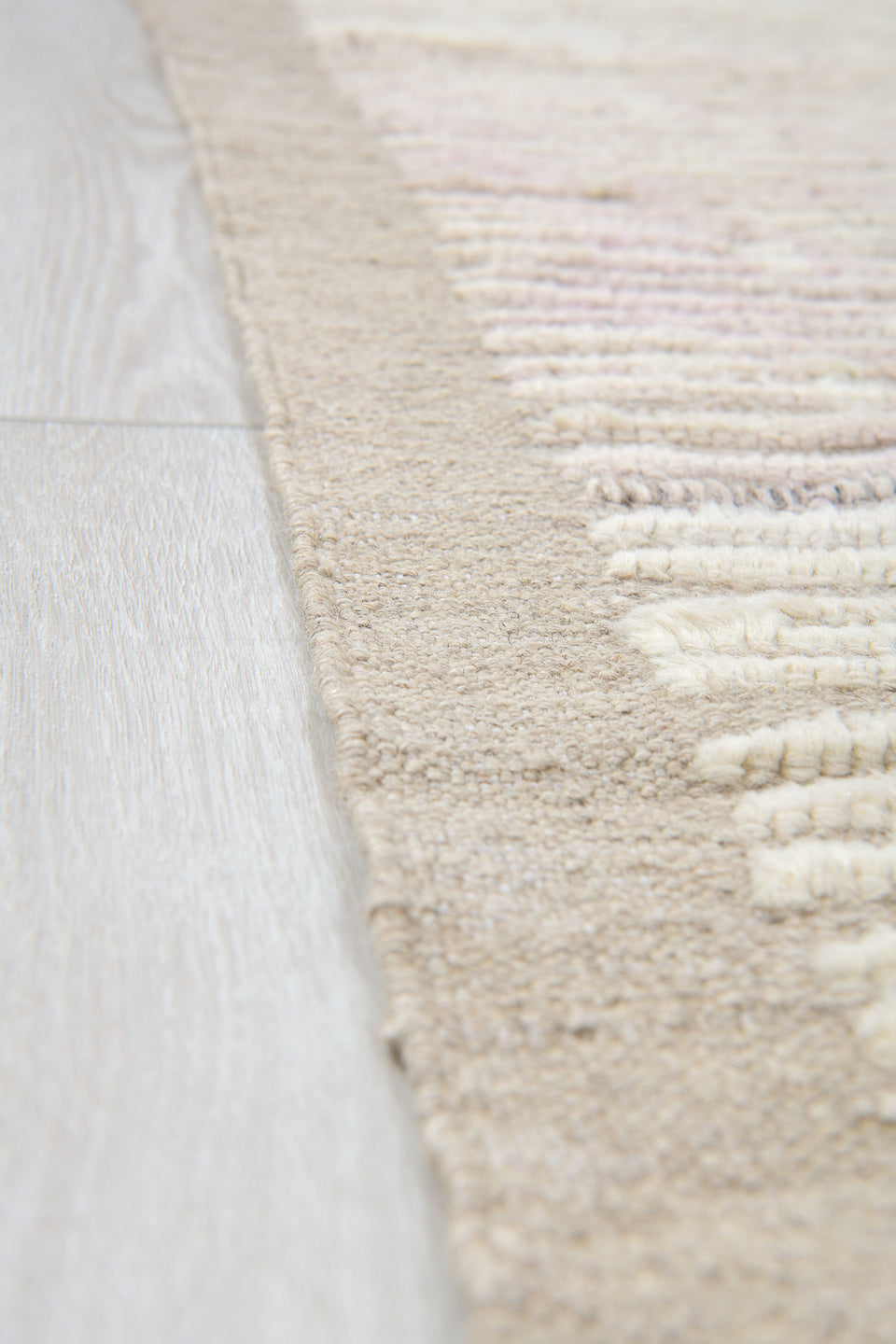 10' x 12' one-of-a-kind handmade vintage Tulu large size rug. Color palette: ivory, taupe, cream, beige, light gray, gray