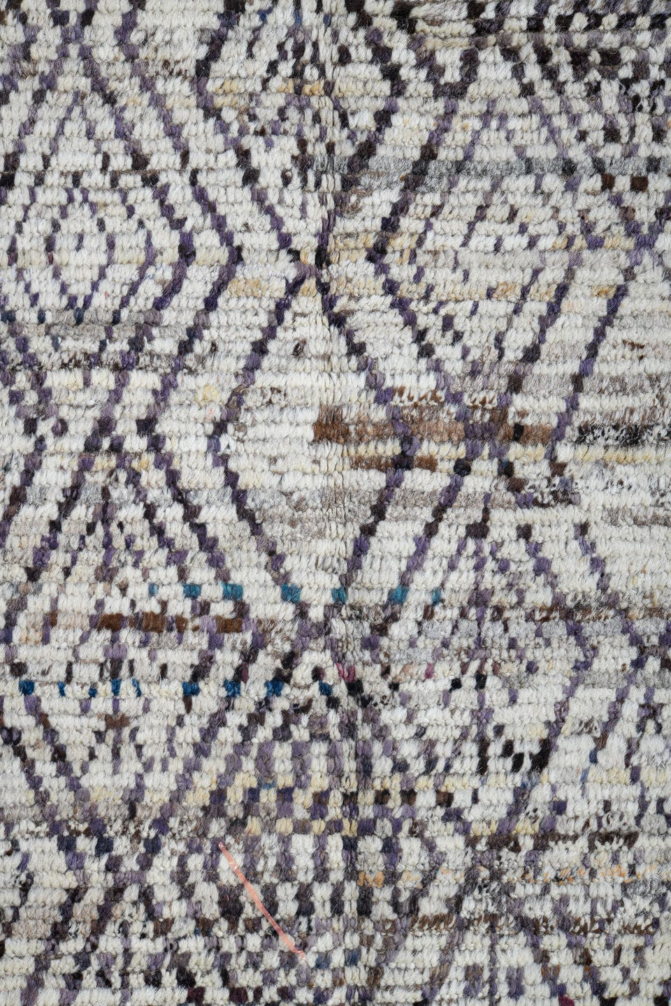 3' x 16' one-of-a-kind handmade vintage Tulu runner rug. Color palette: ivory, charcoal, taupe, brown, gray, black, beige