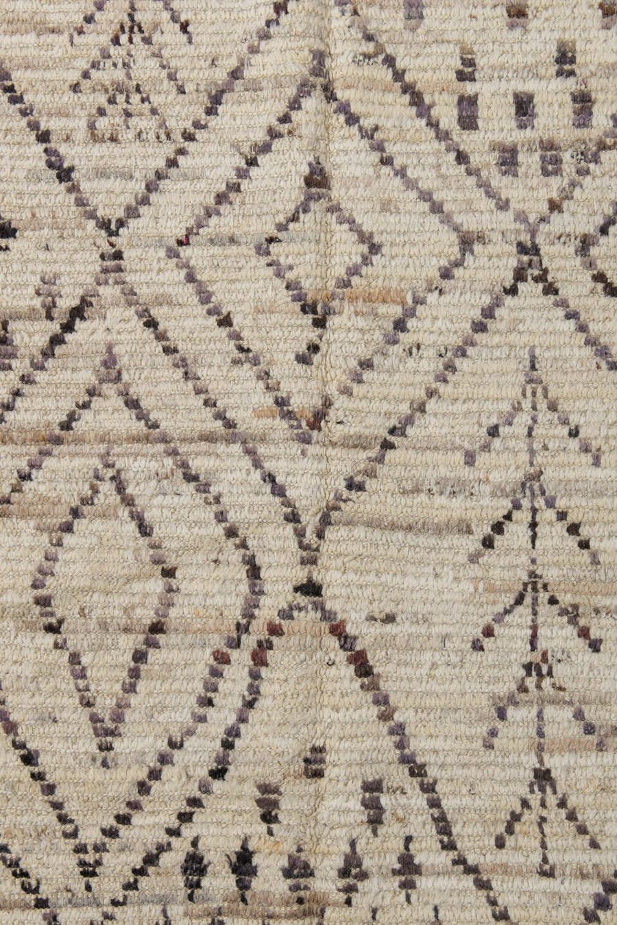 3' x 16' one-of-a-kind handmade vintage Tulu runner rug. Color palette: ivory, taupe, charcoal, cream, pewter, beige, gray