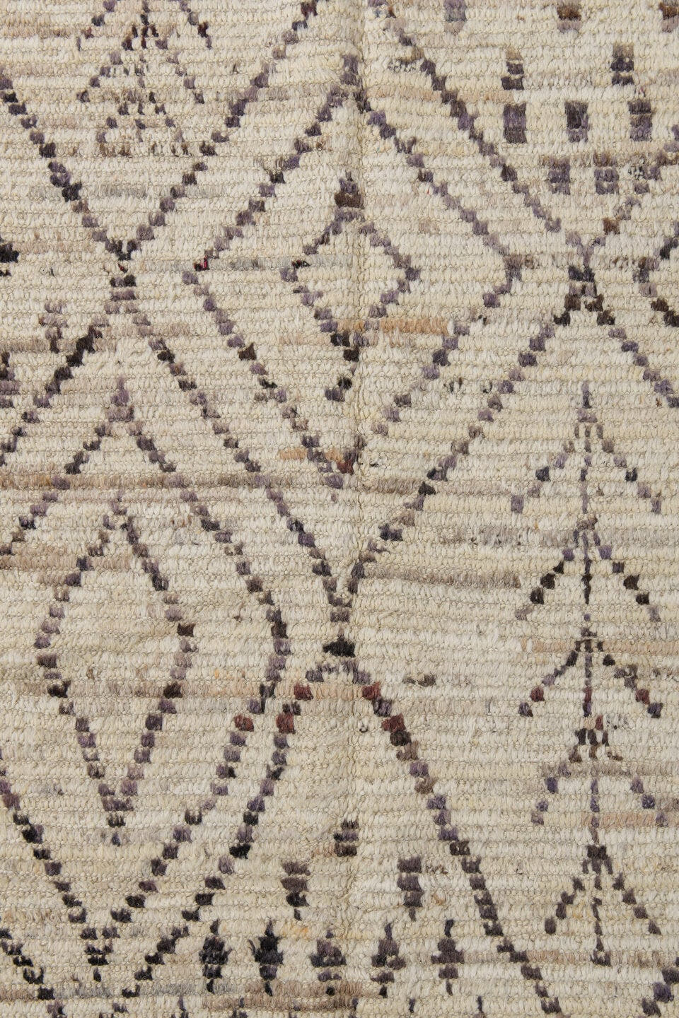 3' x 16' one-of-a-kind handmade vintage Tulu runner rug. Color palette: ivory, taupe, charcoal, cream, pewter, beige, gray