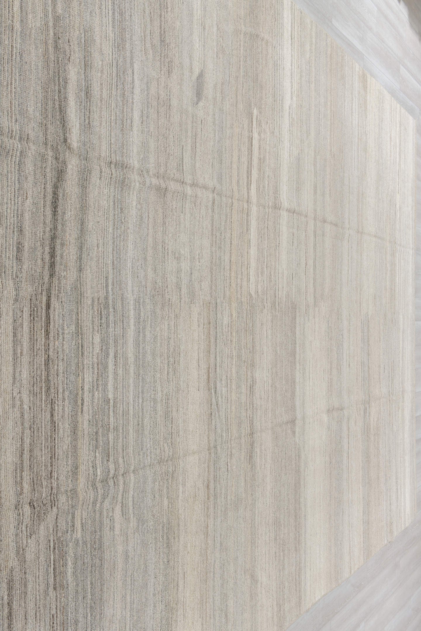 10' x 14' one-of-a-kind handmade vintage Tulu large size rug. Color palette: ivory, beige, taupe, gray, greige