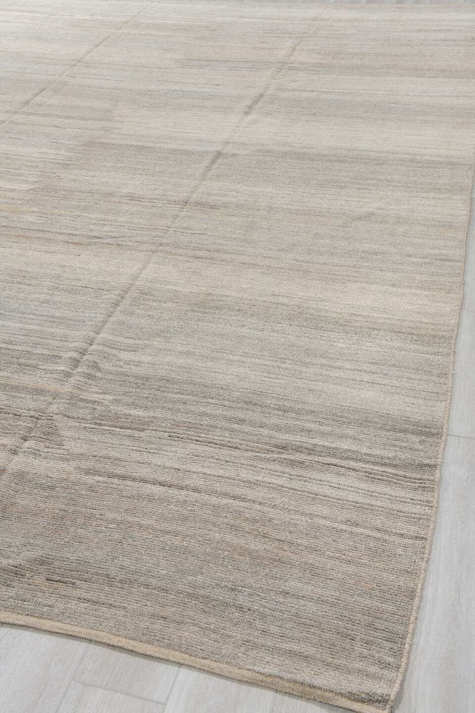 10' x 14' one-of-a-kind handmade vintage Tulu large size rug. Color palette: ivory, beige, taupe, gray, greige