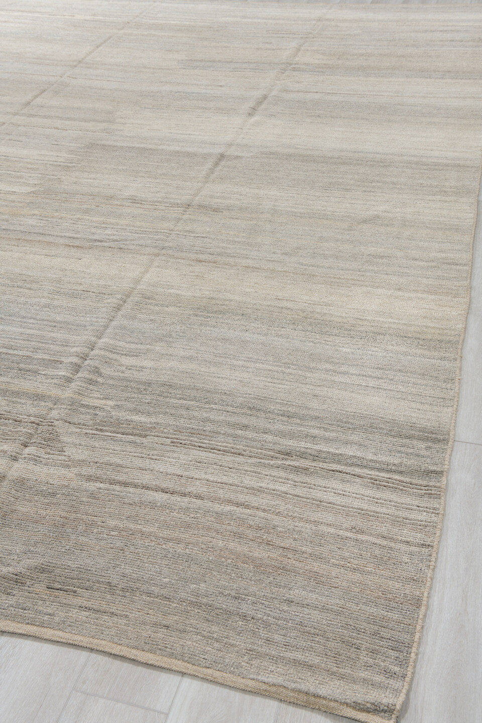 10' x 14' one-of-a-kind handmade vintage Tulu large size rug. Color palette: ivory, beige, taupe, gray, greige