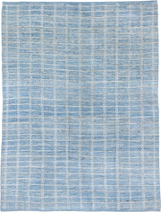 11' x 15' one-of-a-kind handmade vintage Tulu oversize rug. Color palette: sky blue, ivory, powder blue, pale blue, slate
