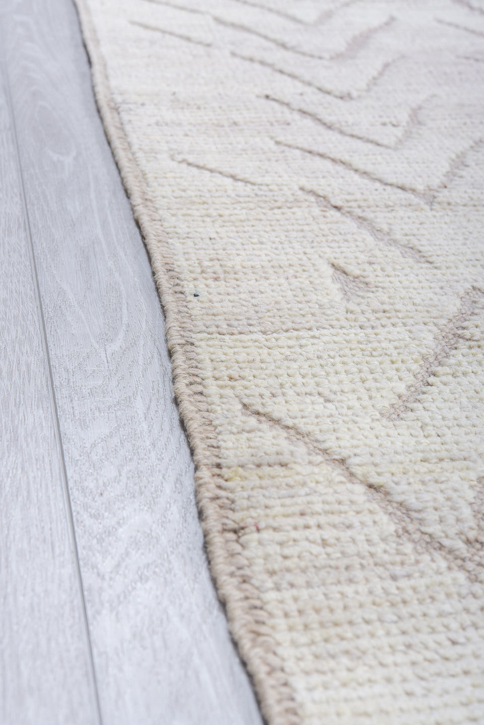 10' x 13' one-of-a-kind handmade vintage Tulu large size rug. Color palette: ivory, taupe, beige, stone, greige, gray