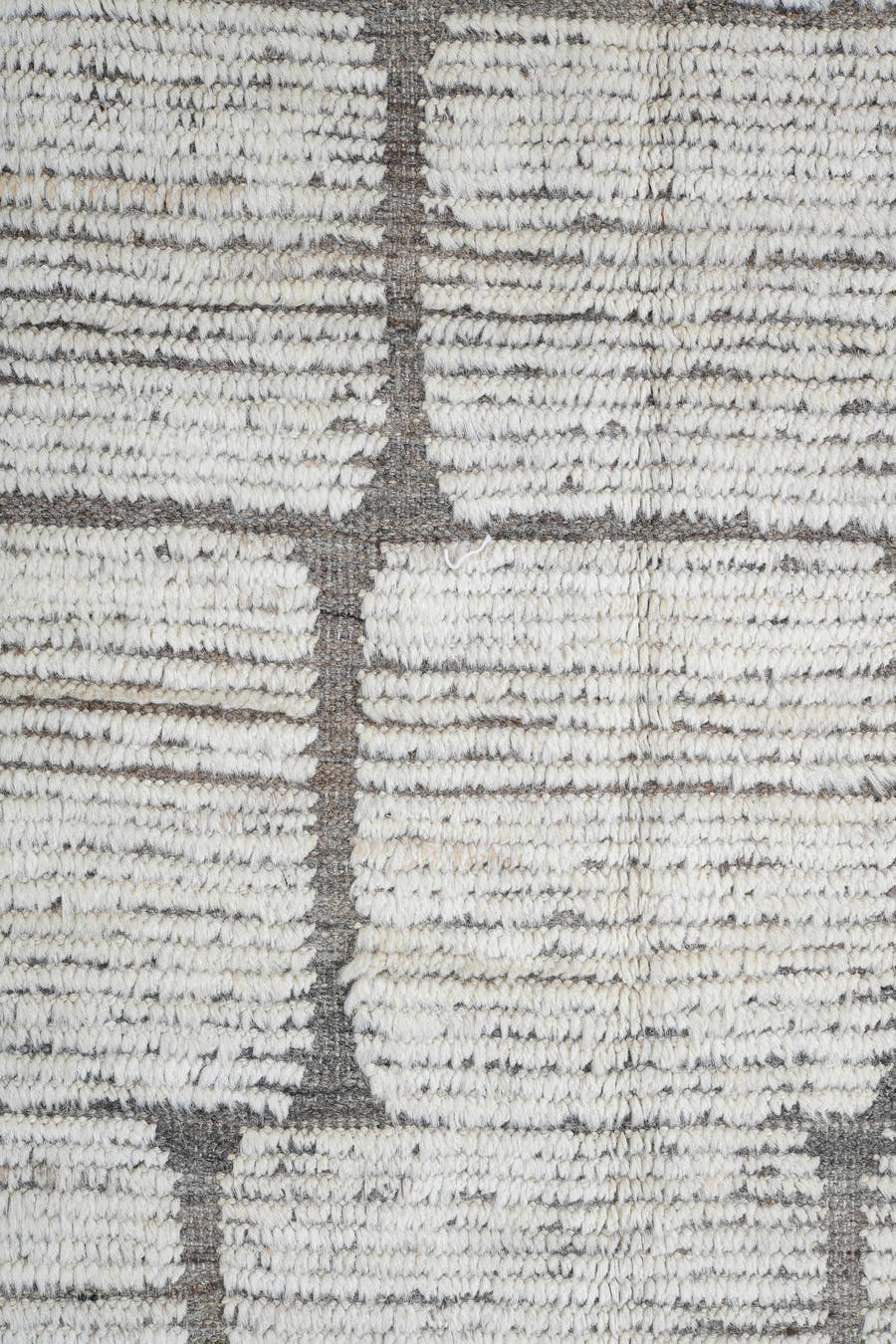 16' x 20' one-of-a-kind handmade vintage Tulu oversize rug. Color palette: ivory, taupe, gray, cream, beige