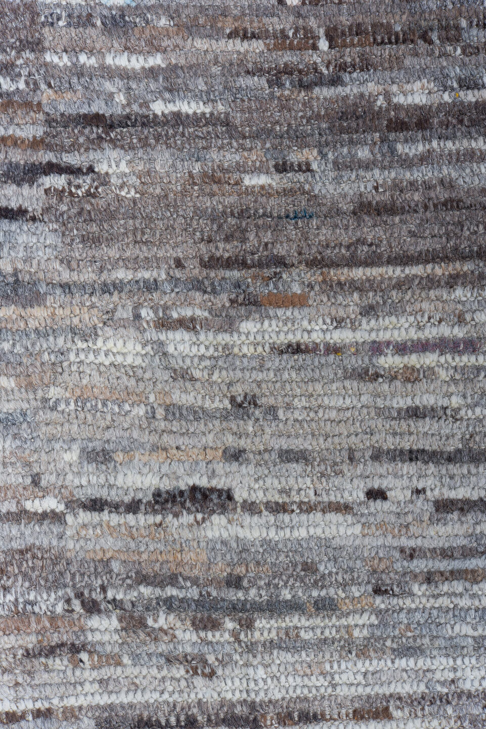 8' x 12' one-of-a-kind handmade vintage Tulu large size rug. Color palette: black, blue, brown, dark gray, dim gray