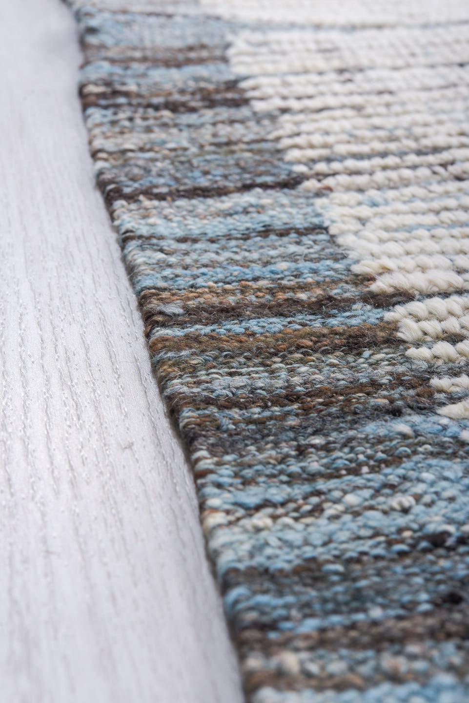 10' x 13' one-of-a-kind handmade vintage Tulu large size rug. Color palette: ivory, charcoal, slate, cream, gray, black