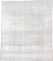 12' x 15' one-of-a-kind handmade vintage Tulu oversize rug. Color palette: ivory, cream, taupe, beige, light gray, gray