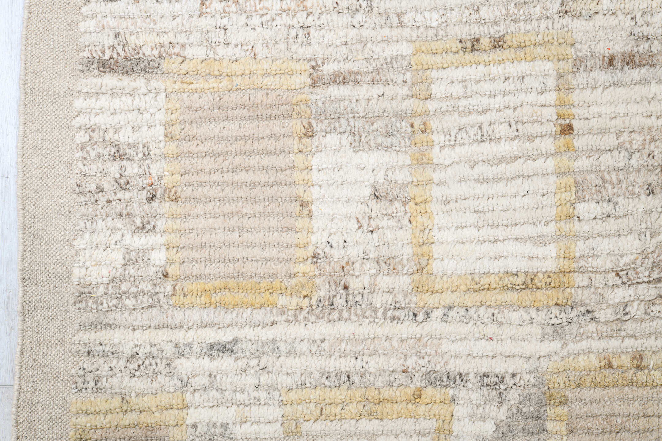 13' x 16' one-of-a-kind handmade vintage Tulu oversize rug. Color palette: ivory, cream, taupe, beige, gray, blush, brown
