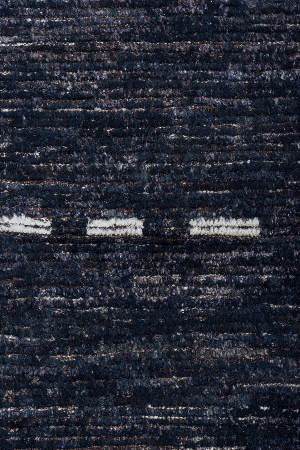 10' x 14' one-of-a-kind handmade vintage Tulu oversize rug. Color palette: charcoal, ivory, slate, taupe, ebony, black, gray