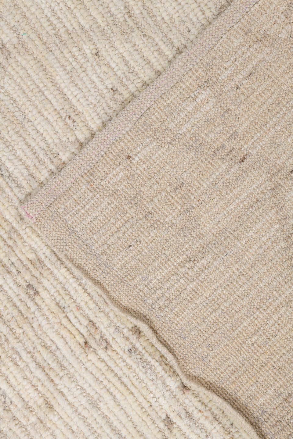 8' x 12' one-of-a-kind handmade vintage Tulu large size rug. Color palette: ivory, cream, beige, taupe, gray