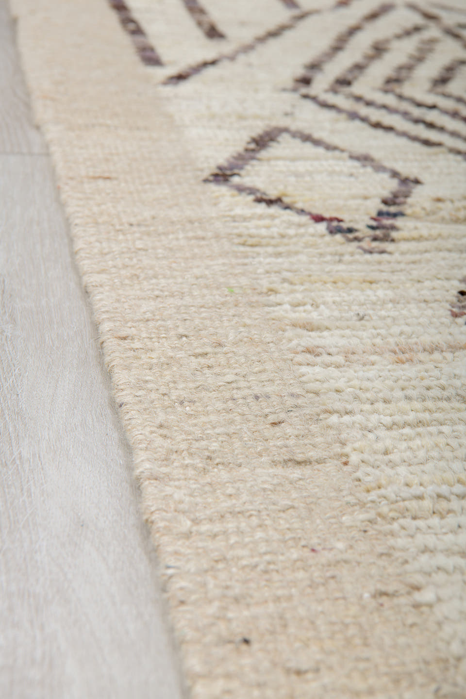 10' x 14' one-of-a-kind handmade vintage Tulu large size rug. Color palette: ivory, taupe, charcoal, brown, beige, gray
