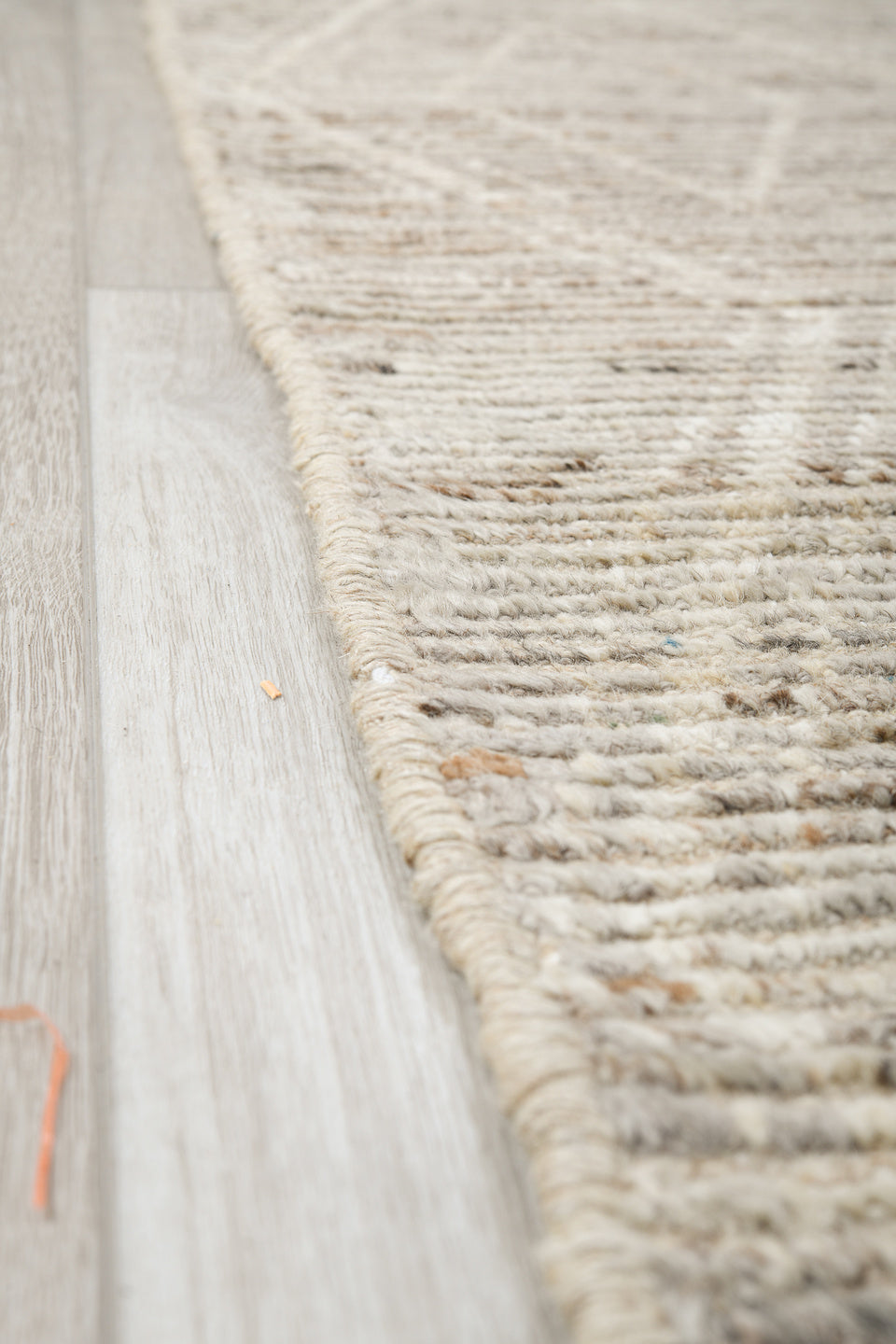 10' x 13' one-of-a-kind handmade vintage Tulu large size rug. Color palette: ivory, beige, cream, taupe, camel, gray