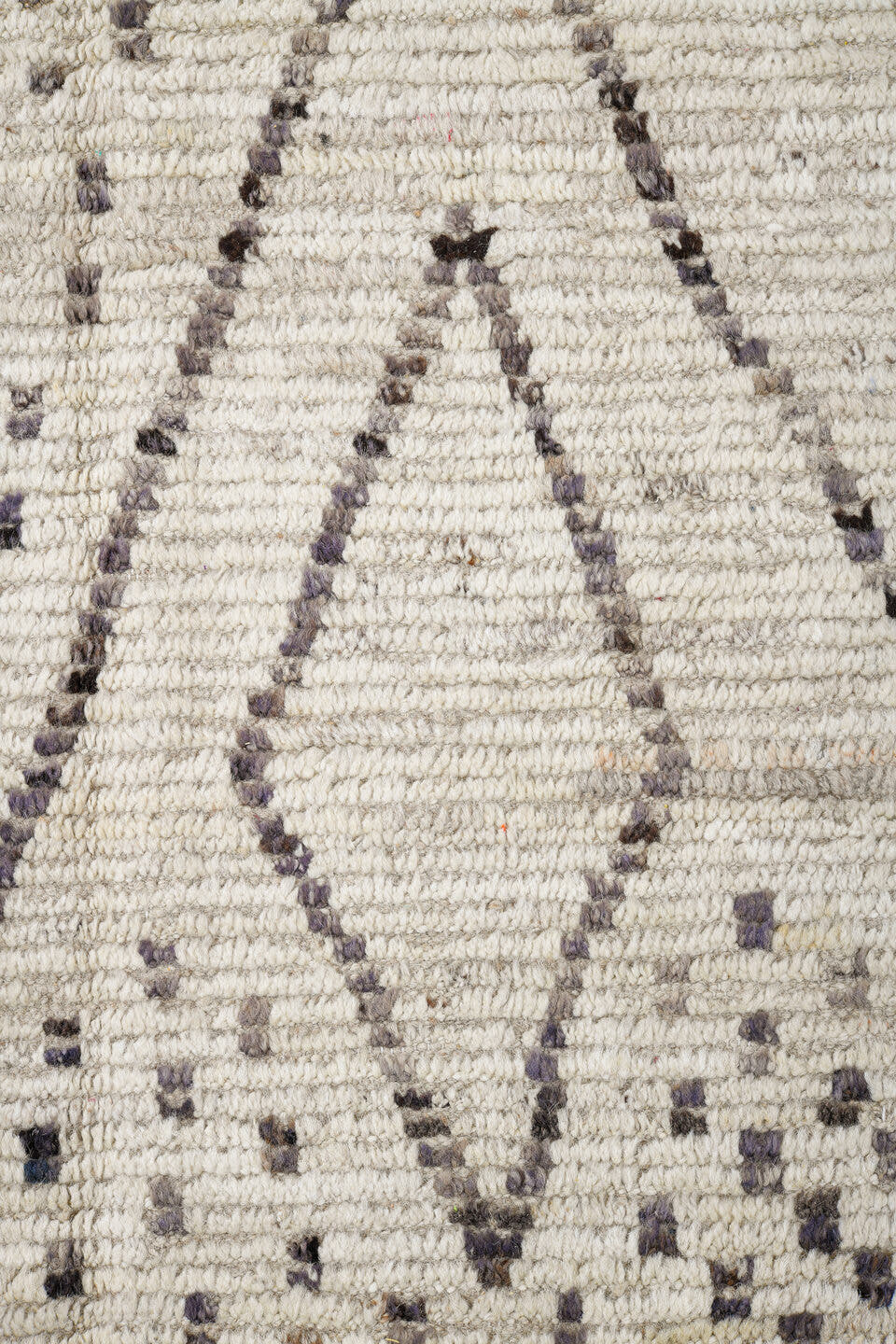 11' x 17' one-of-a-kind handmade vintage Tulu oversize rug. Color palette: ivory, charcoal, taupe, cream, gray, black, beige