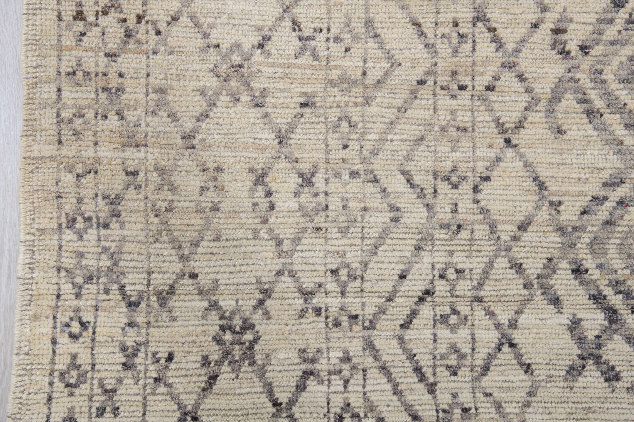 10' x 14' one-of-a-kind handmade vintage Khorassan large size rug. Color palette: ivory, charcoal, taupe, gray, cream, black