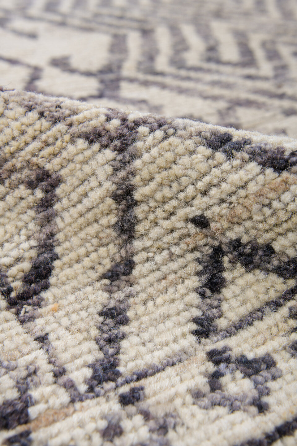 10' x 14' one-of-a-kind handmade vintage Khorassan large size rug. Color palette: brown, dim gray, gray, light gray