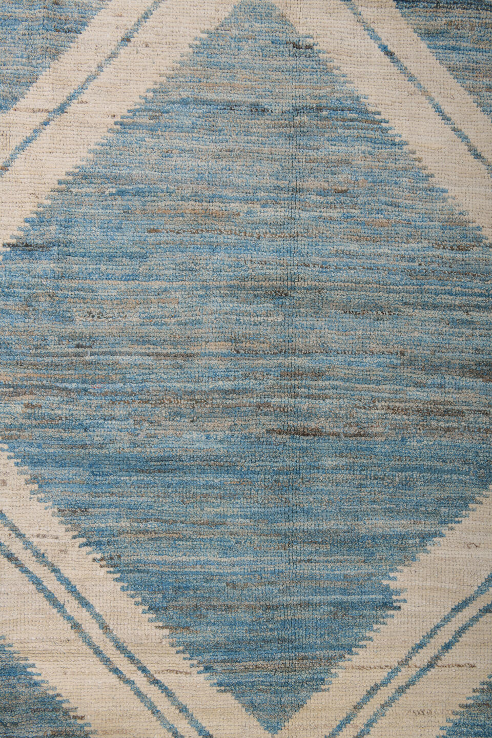 9' x 12' one-of-a-kind handmade vintage Tulu large size rug. Color palette: black, blue, brown, charcoal, dim gray, gray