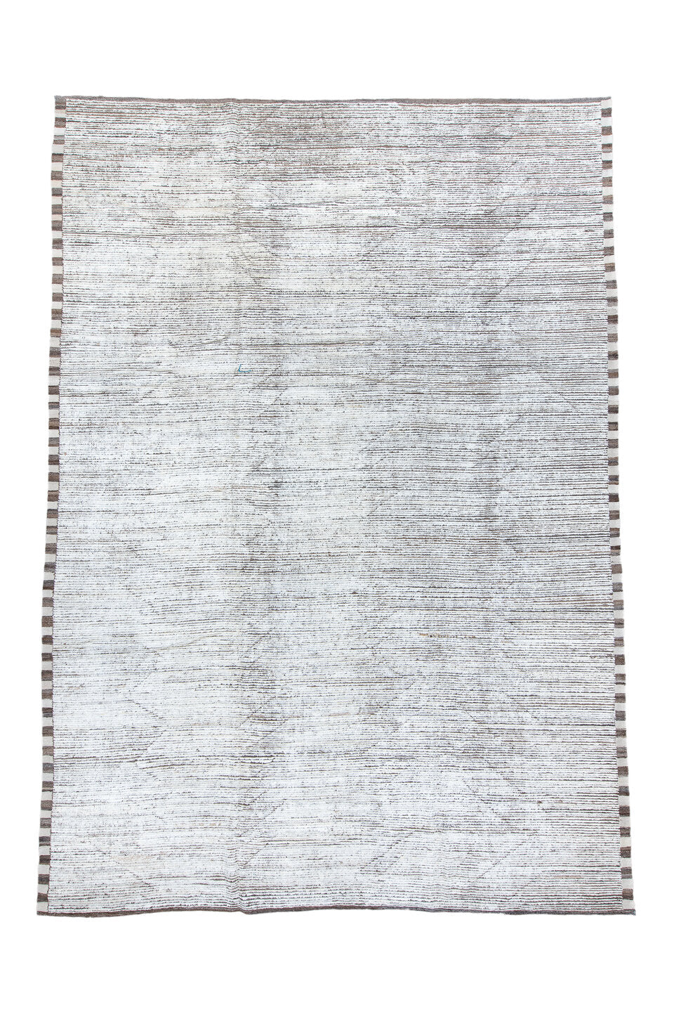 10' x 14' one-of-a-kind handmade vintage Tulu large size rug. Color palette: black, charcoal, dark gray, gainsboro, gray