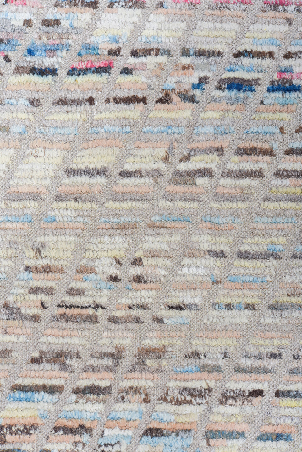 9' x 11' one-of-a-kind handmade vintage Tulu large size rug. Color palette: blue, dark gray, fiord, gainsboro, gray