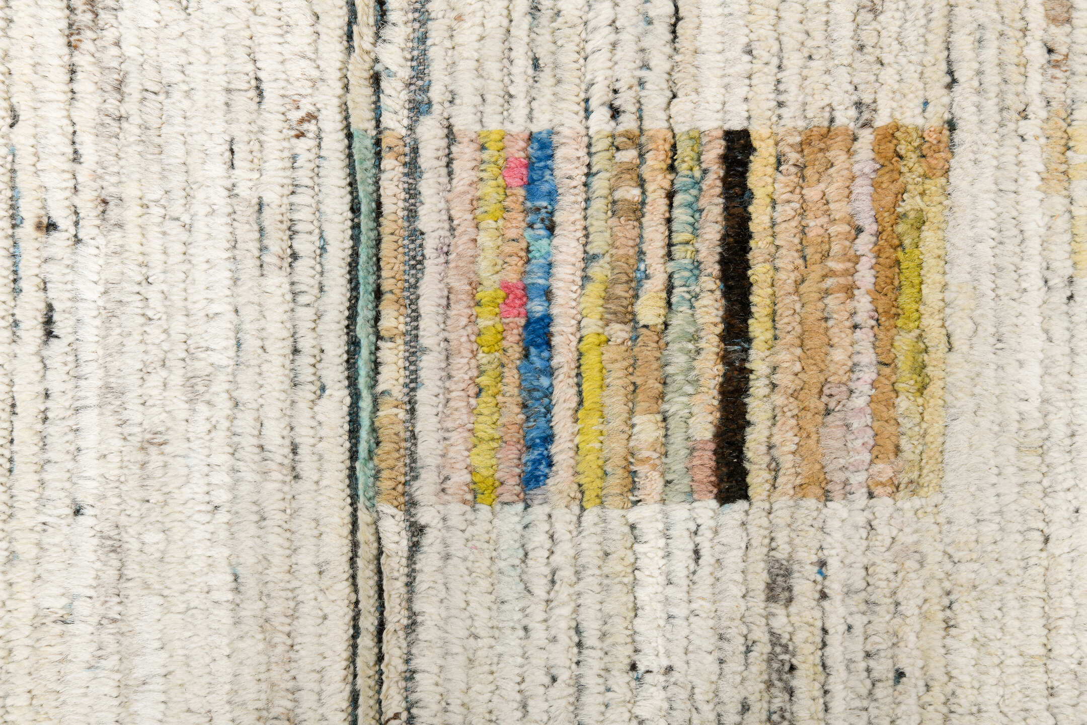 10' x 13' one-of-a-kind handmade vintage Tulu large size rug. Color palette: antiquewhite, blue, brown, gray, light gray