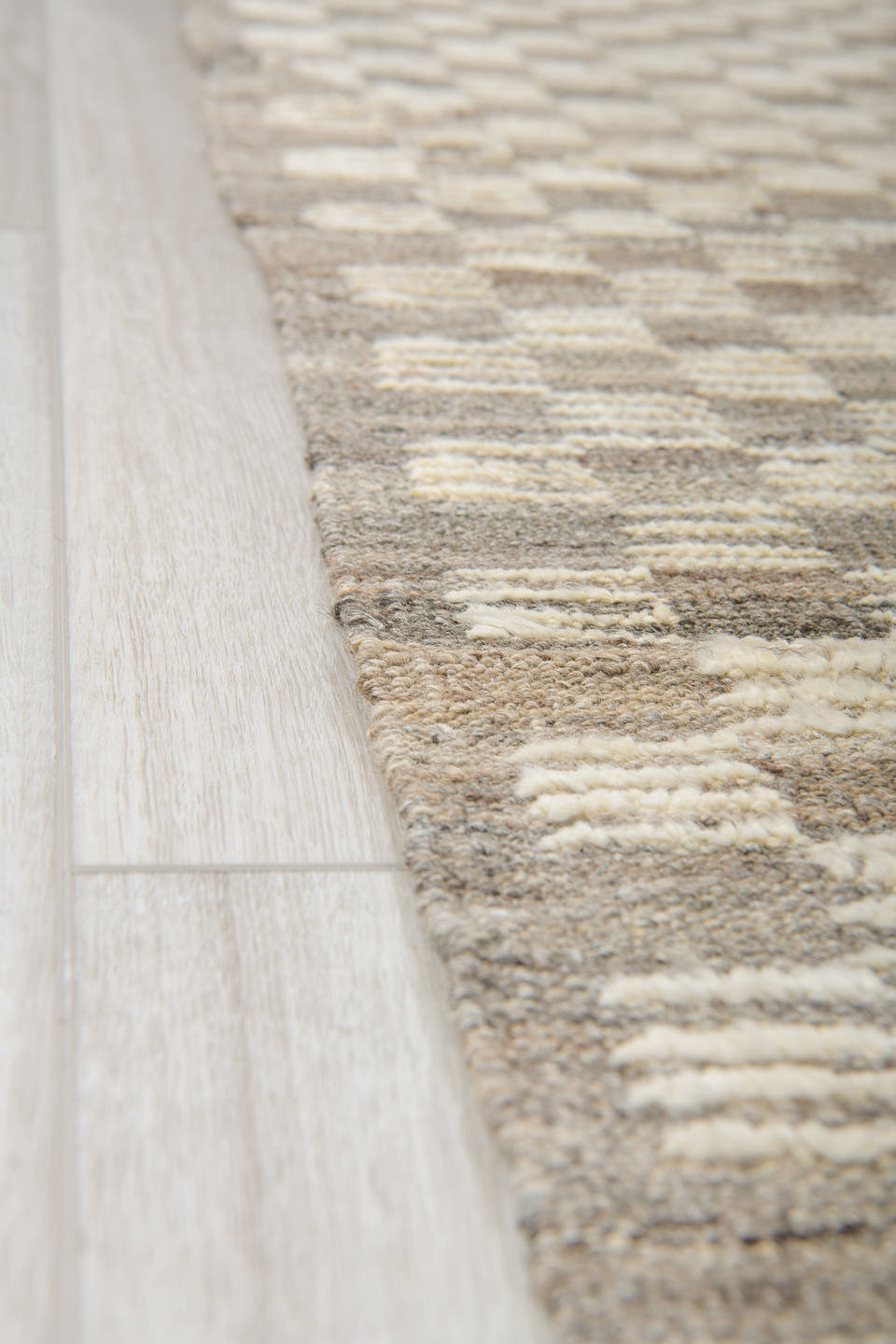 9' x 11' one-of-a-kind handmade vintage Tulu large size rug. Color palette: taupe, ivory, beige, gray