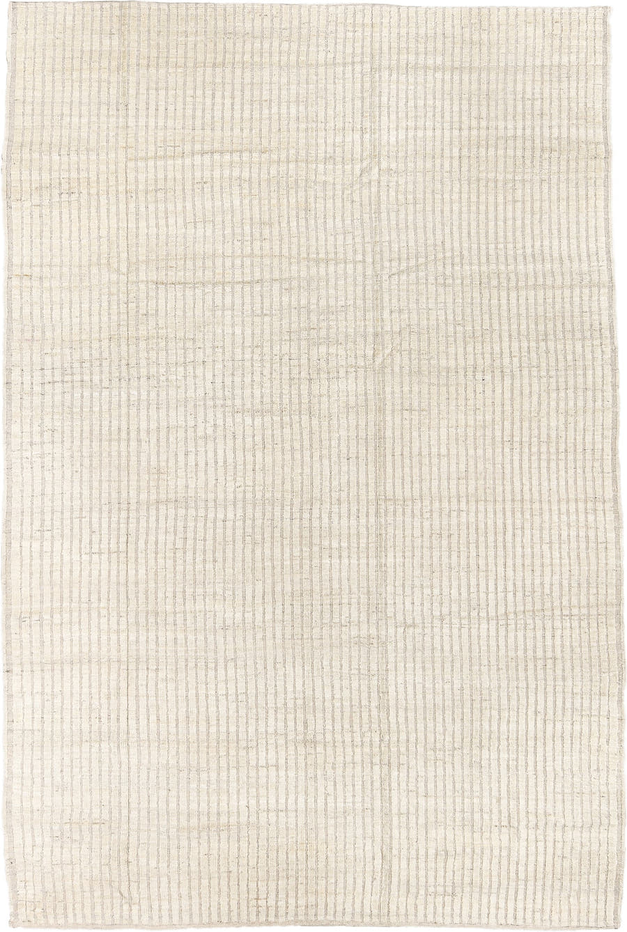 7' x 11' one-of-a-kind handmade vintage Tulu large size rug. Color palette: ivory, cream, beige, taupe, gray